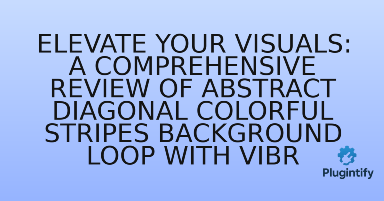 Read more about the article Elevate Your Visuals: A Comprehensive Review of Abstract Diagonal Colorful Stripes Background Loop with Vibr