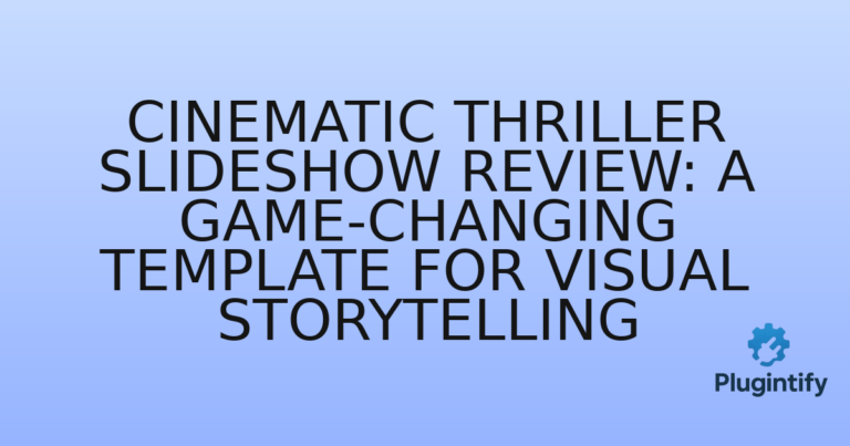 Read more about the article Cinematic Thriller Slideshow Review: A Game-Changing Template for Visual Storytelling