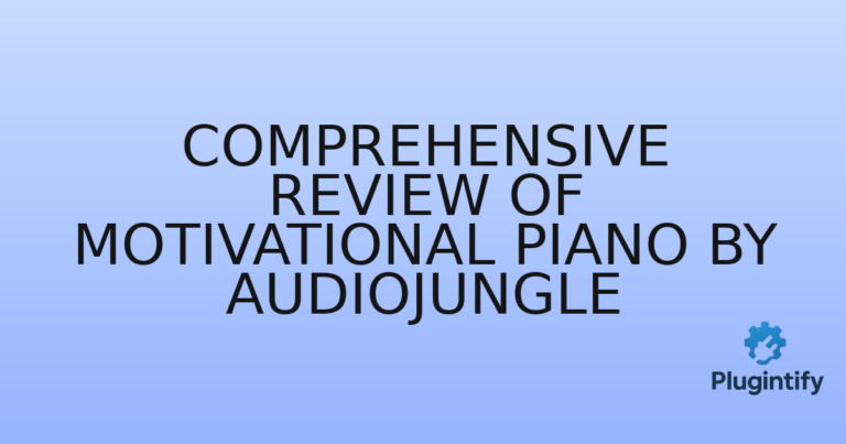 Read more about the article Comprehensive Review of Motivational Piano by AudioJungle