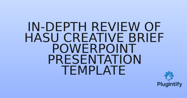 Read more about the article In-Depth Review of Hasu Creative Brief PowerPoint Presentation Template