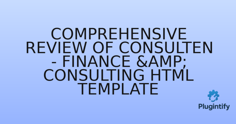 Read more about the article Comprehensive Review of Consulten – Finance & Consulting HTML Template