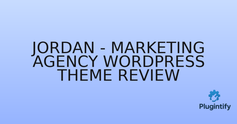 Read more about the article Jordan – Marketing Agency WordPress Theme Review
