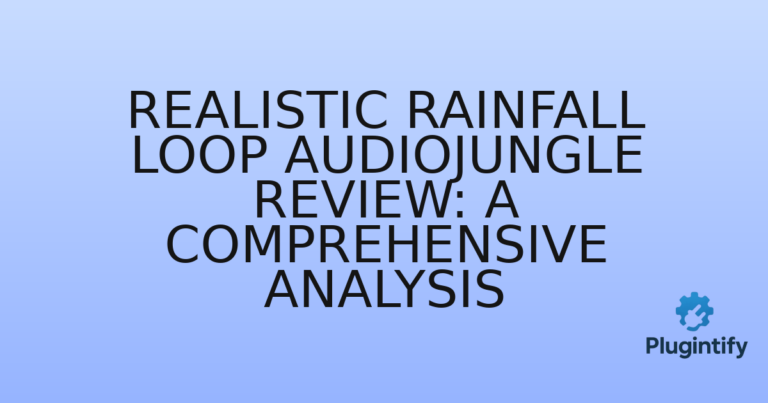 Read more about the article Realistic Rainfall Loop AudioJungle Review: A Comprehensive Analysis