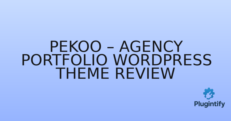 Read more about the article Pekoo – Agency Portfolio WordPress Theme Review
