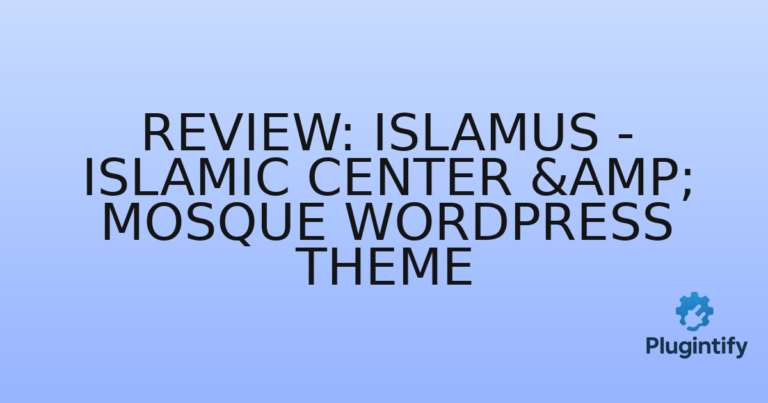 Read more about the article Review: Islamus – Islamic Center & Mosque WordPress Theme