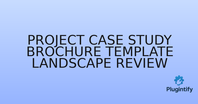 Read more about the article Project Case Study Brochure Template Landscape Review