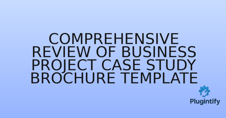 Read more about the article Comprehensive Review of Business Project Case Study Brochure Template