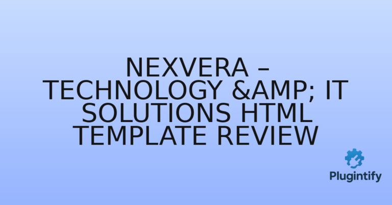 Read more about the article NexVera – Technology & IT Solutions HTML Template Review