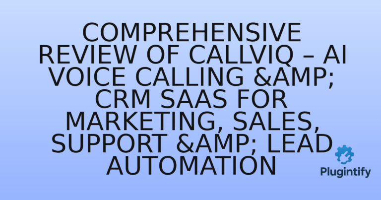 Read more about the article Comprehensive Review of CallVIQ – AI Voice Calling & CRM SaaS for Marketing, Sales, Support & Lead Automation