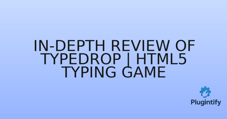 Read more about the article In-Depth Review of TypeDrop | HTML5 Typing Game