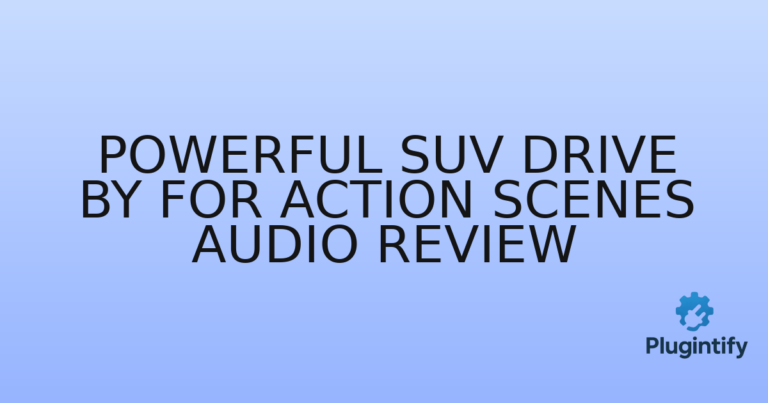 Read more about the article Powerful SUV Drive By for Action Scenes Audio Review