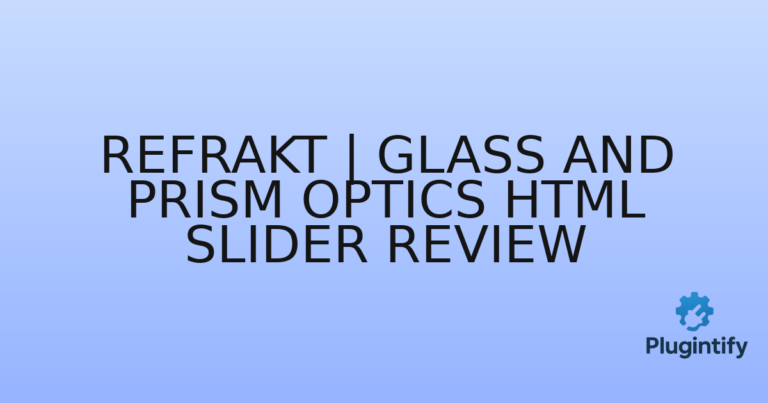 Read more about the article Refrakt | Glass and Prism Optics HTML Slider Review
