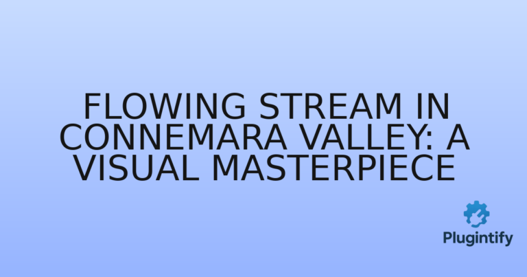 Read more about the article Flowing Stream in Connemara Valley: A Visual Masterpiece