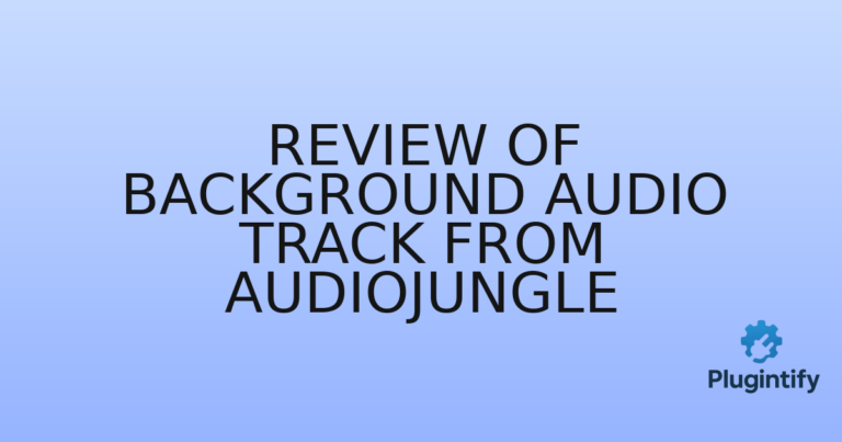 Read more about the article Review of Background Audio Track from AudioJungle