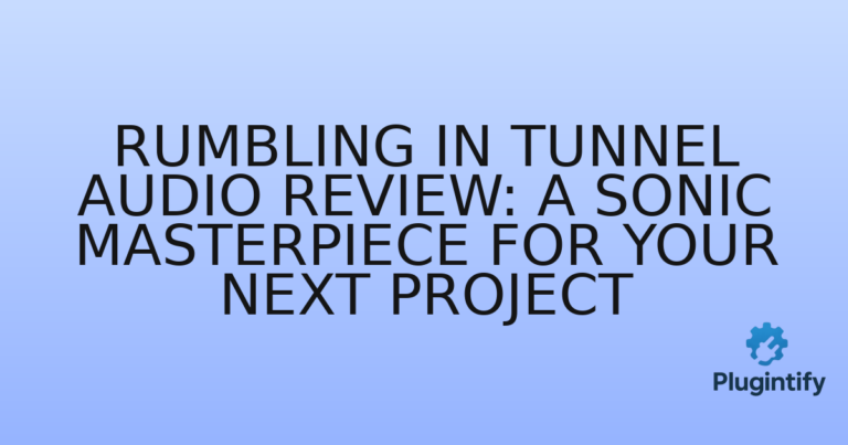 Read more about the article Rumbling in Tunnel Audio Review: A Sonic Masterpiece for Your Next Project