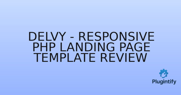 Read more about the article Delvy – Responsive PHP Landing Page Template Review