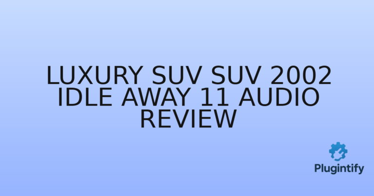 Read more about the article Luxury Suv SUV 2002 Idle Away 11 Audio Review