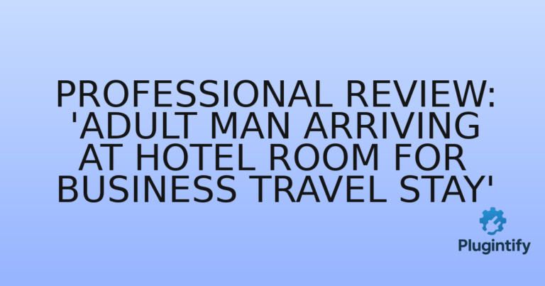 Read more about the article Professional Review: ‘Adult Man Arriving at Hotel Room for Business Travel Stay’