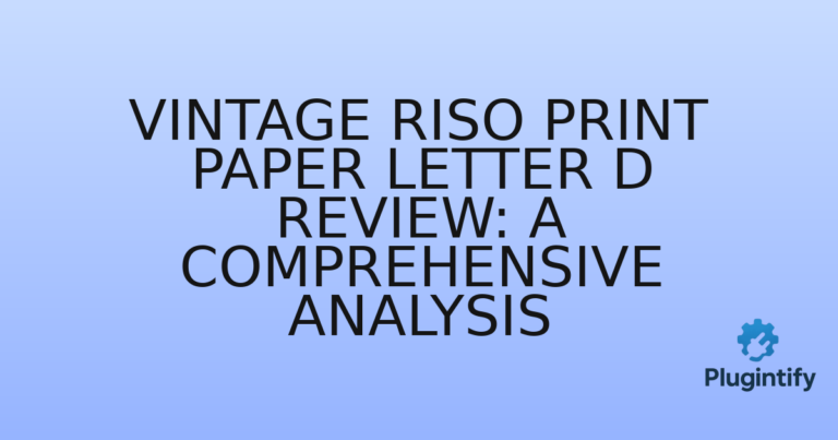 Read more about the article Vintage Riso Print Paper Letter D Review: A Comprehensive Analysis