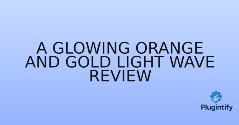 Read more about the article A Glowing Orange and Gold Light Wave Review
