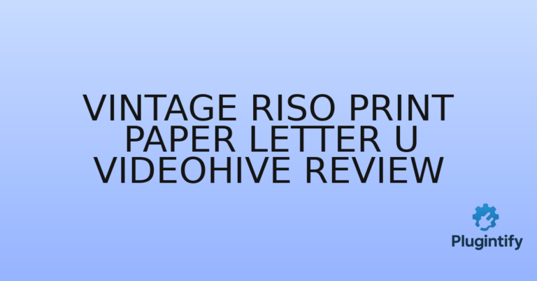 Read more about the article Vintage Riso Print Paper Letter U Videohive Review