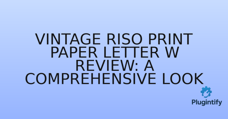 Read more about the article Vintage Riso Print Paper Letter W Review: A Comprehensive Look