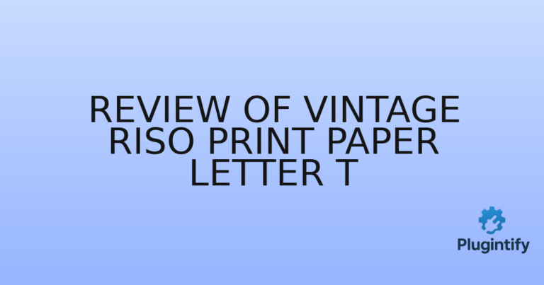 Read more about the article Review of Vintage Riso Print Paper Letter T