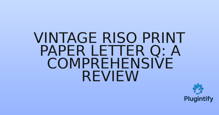 Read more about the article Vintage Riso Print Paper Letter Q: A Comprehensive Review