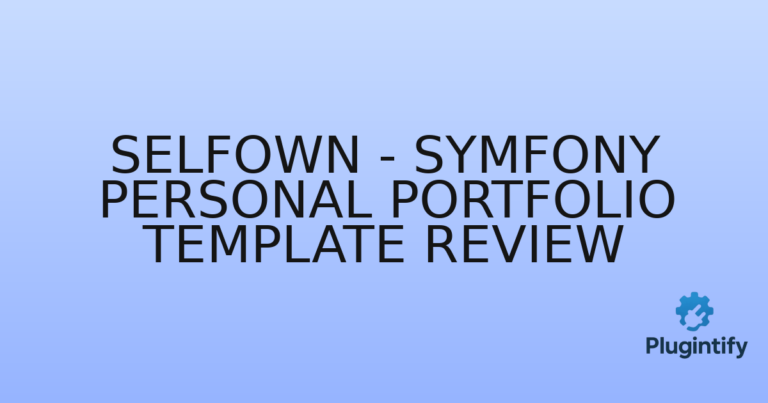 Read more about the article Selfown – Symfony Personal Portfolio Template Review