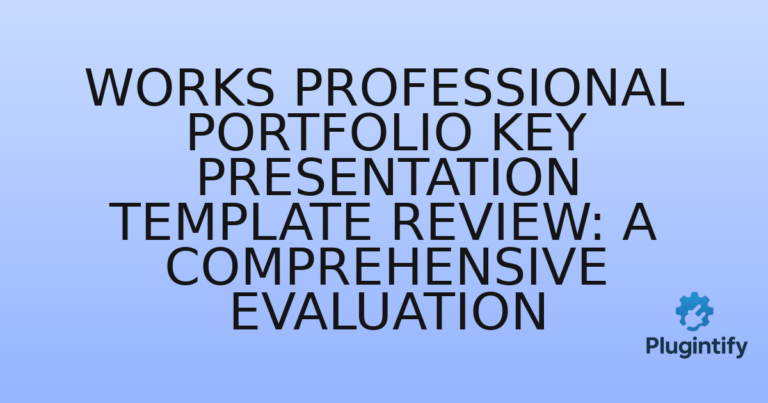 Read more about the article Works Professional Portfolio KEY Presentation Template Review: A Comprehensive Evaluation