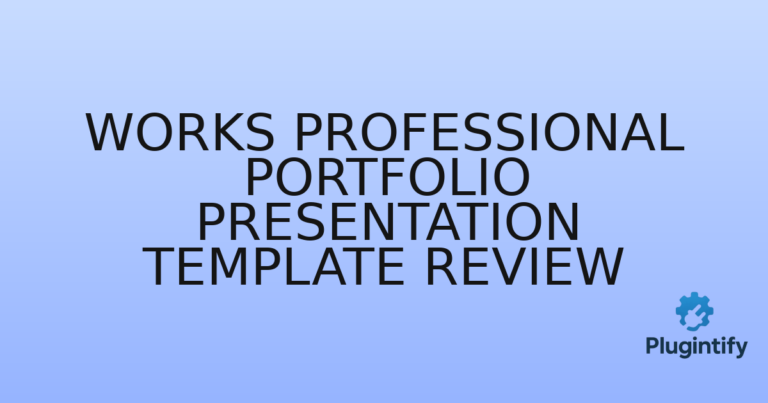 Read more about the article Works Professional Portfolio Presentation Template Review