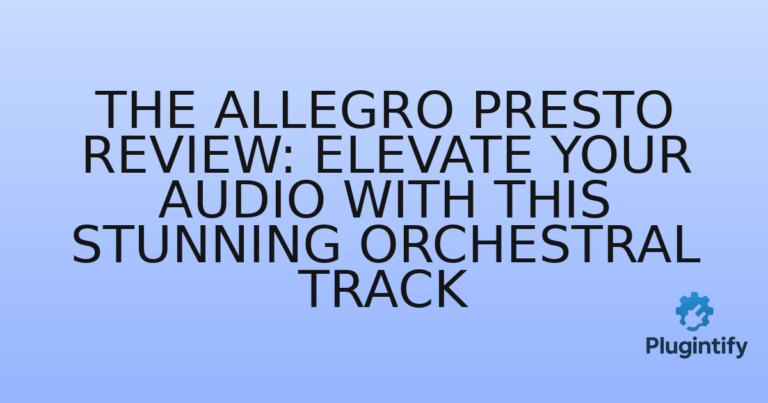 Read more about the article The Allegro Presto Review: Elevate Your Audio with This Stunning Orchestral Track