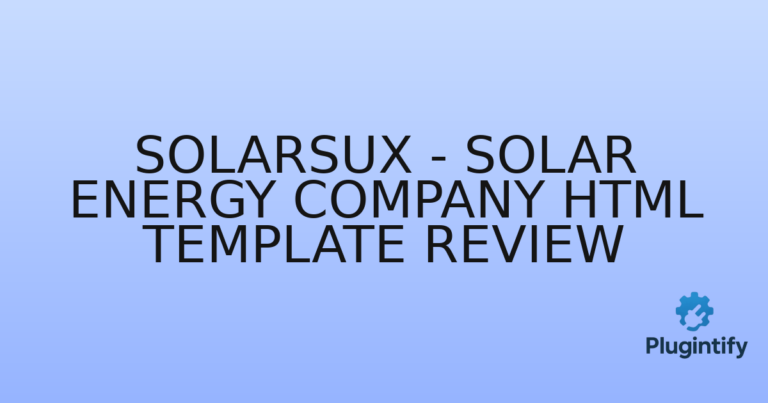 Read more about the article SolarSux – Solar Energy Company HTML Template Review