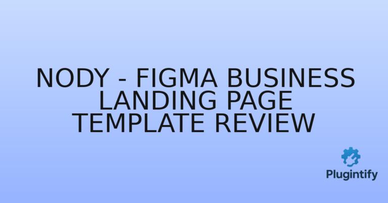 Read more about the article Nody – Figma Business Landing Page Template Review