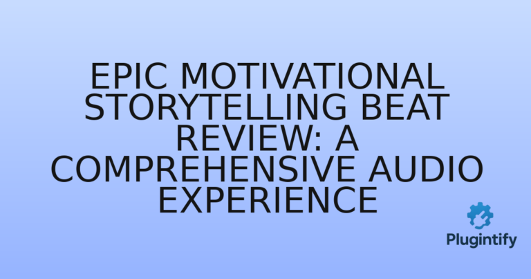Read more about the article Epic Motivational Storytelling Beat Review: A Comprehensive Audio Experience