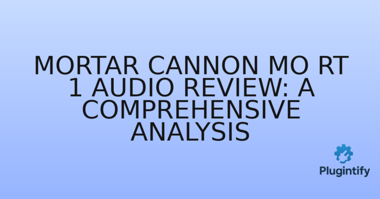 Read more about the article Mortar Cannon Mo Rt 1 Audio Review: A Comprehensive Analysis