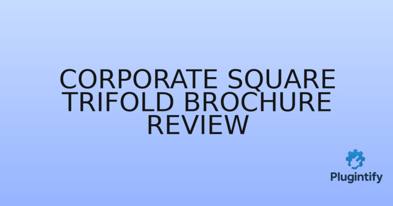 Read more about the article Corporate Square Trifold Brochure Review