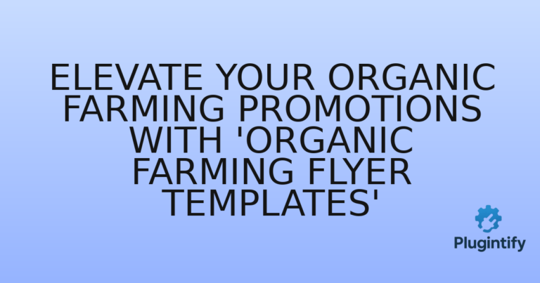 Read more about the article Elevate Your Organic Farming Promotions with ‘Organic Farming Flyer Templates’
